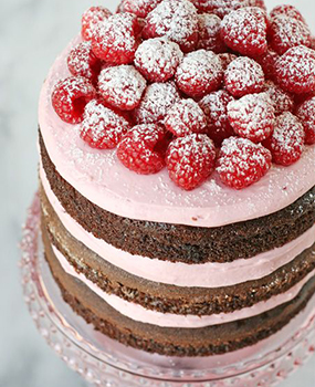 choco berry raspberry cake
