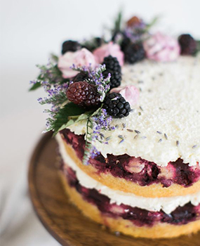 berry lavendar cake